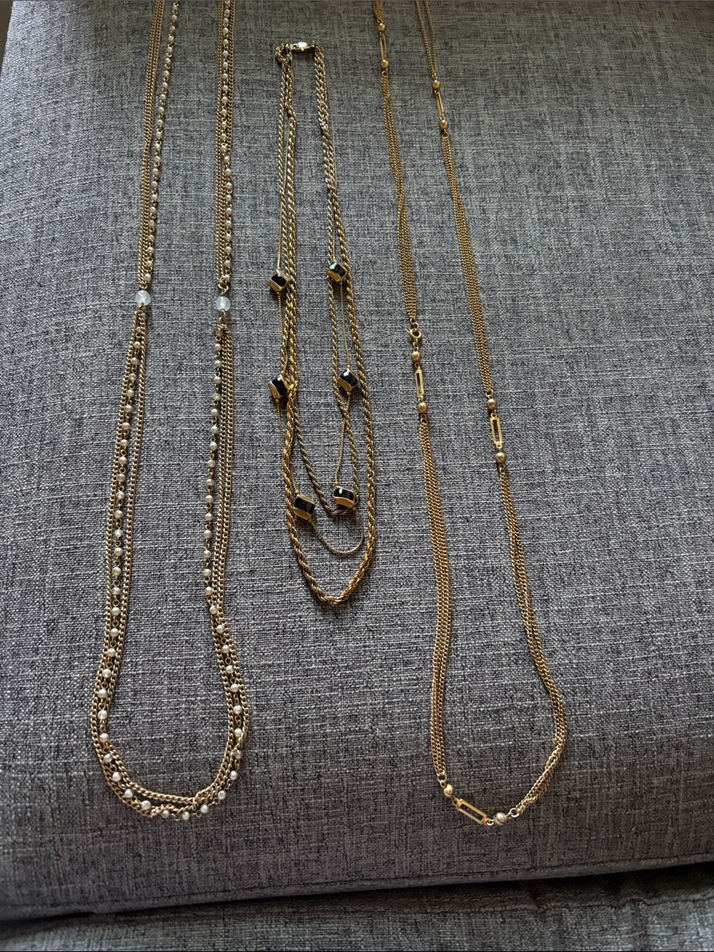Gold-Tone Layered Women's Necklace Collection - Elegant Multi-Strand Styles